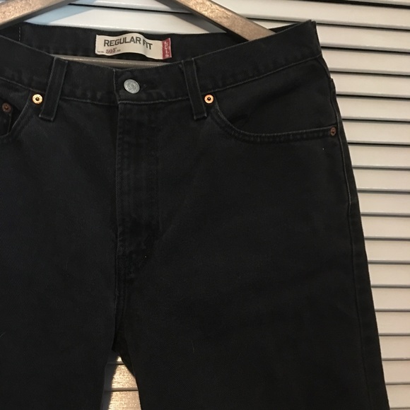 Levi’s Black Straight Leg Vintage 505’s 34 x 32 - Picture 2 of 6